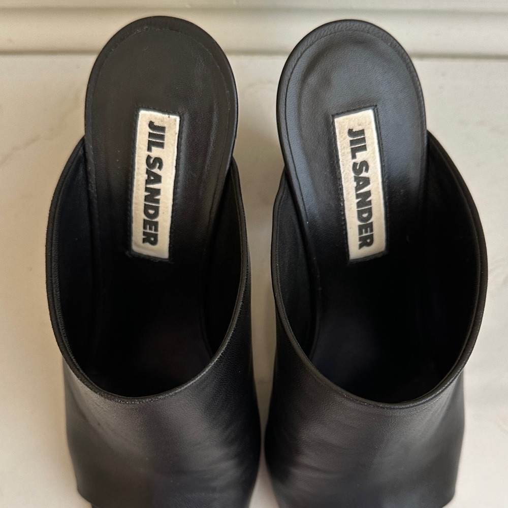 Jil Sander Architectural Heel Napa Leather Mule - Picture 9 of 9
